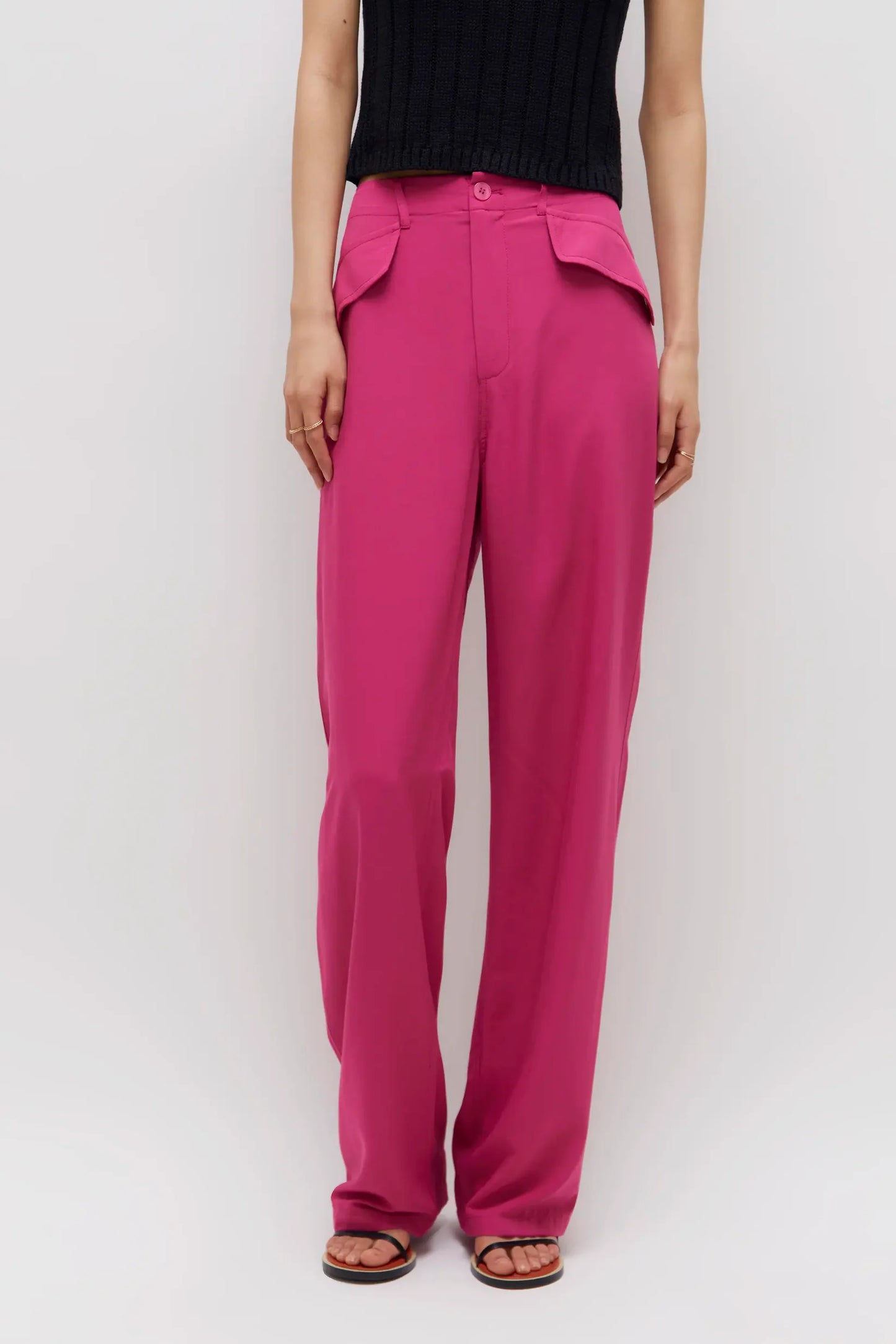 STRAIGHT PINK SUIT PANTS