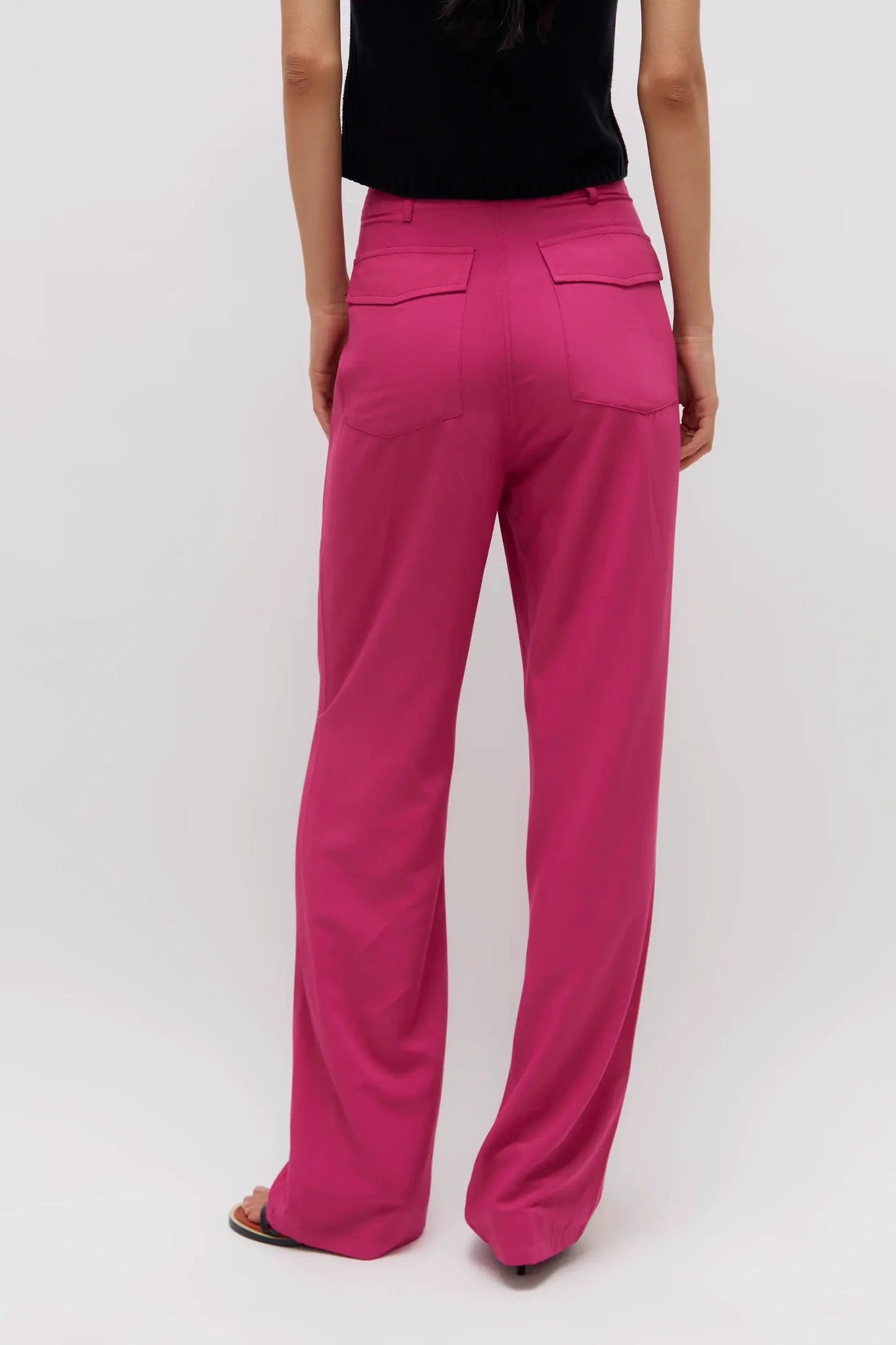 STRAIGHT PINK SUIT PANTS