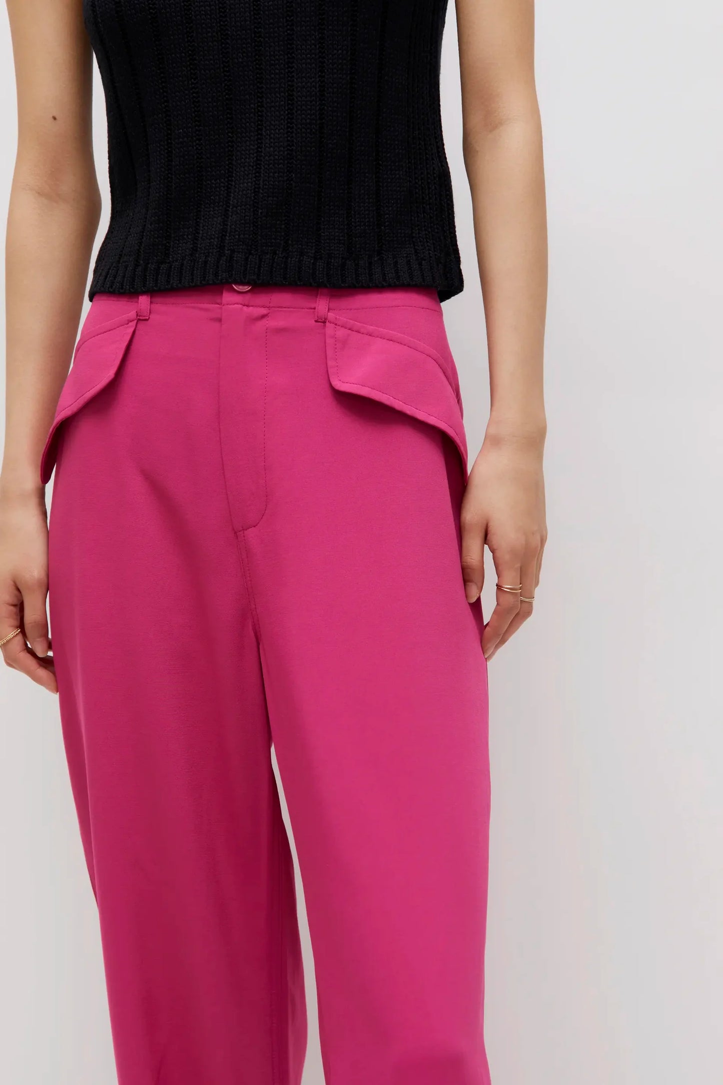 STRAIGHT PINK SUIT PANTS