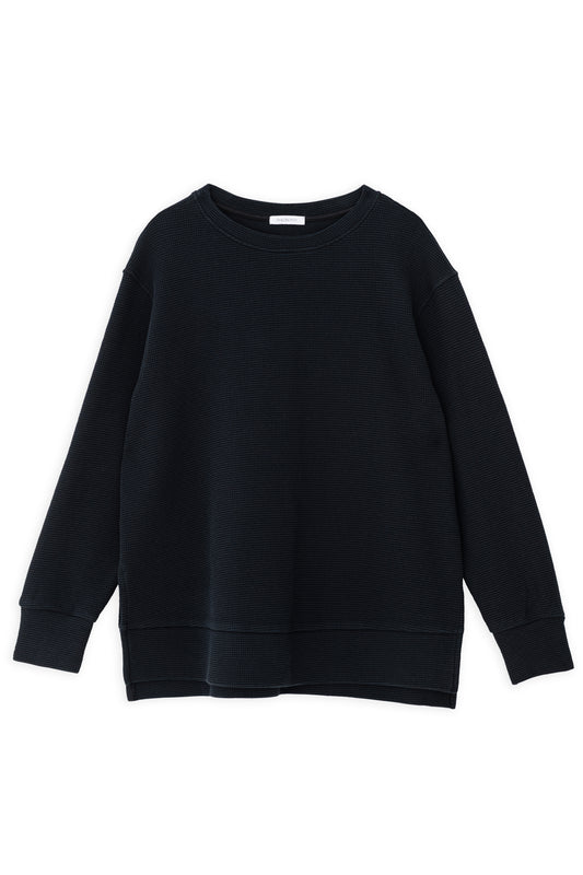 FUTTER WAFFLE SWEATSHIRT BLACK | PHILOSOPHY