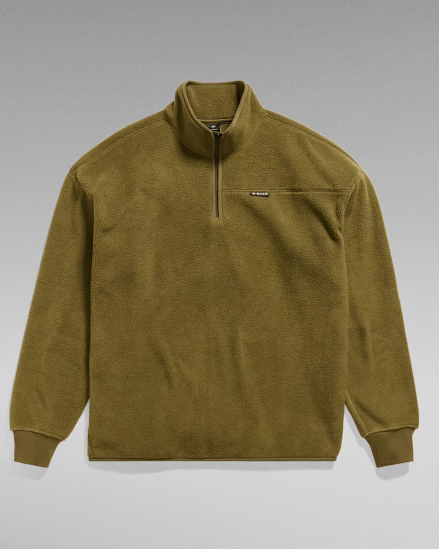 FLEECE KHAKI HALF ZIP