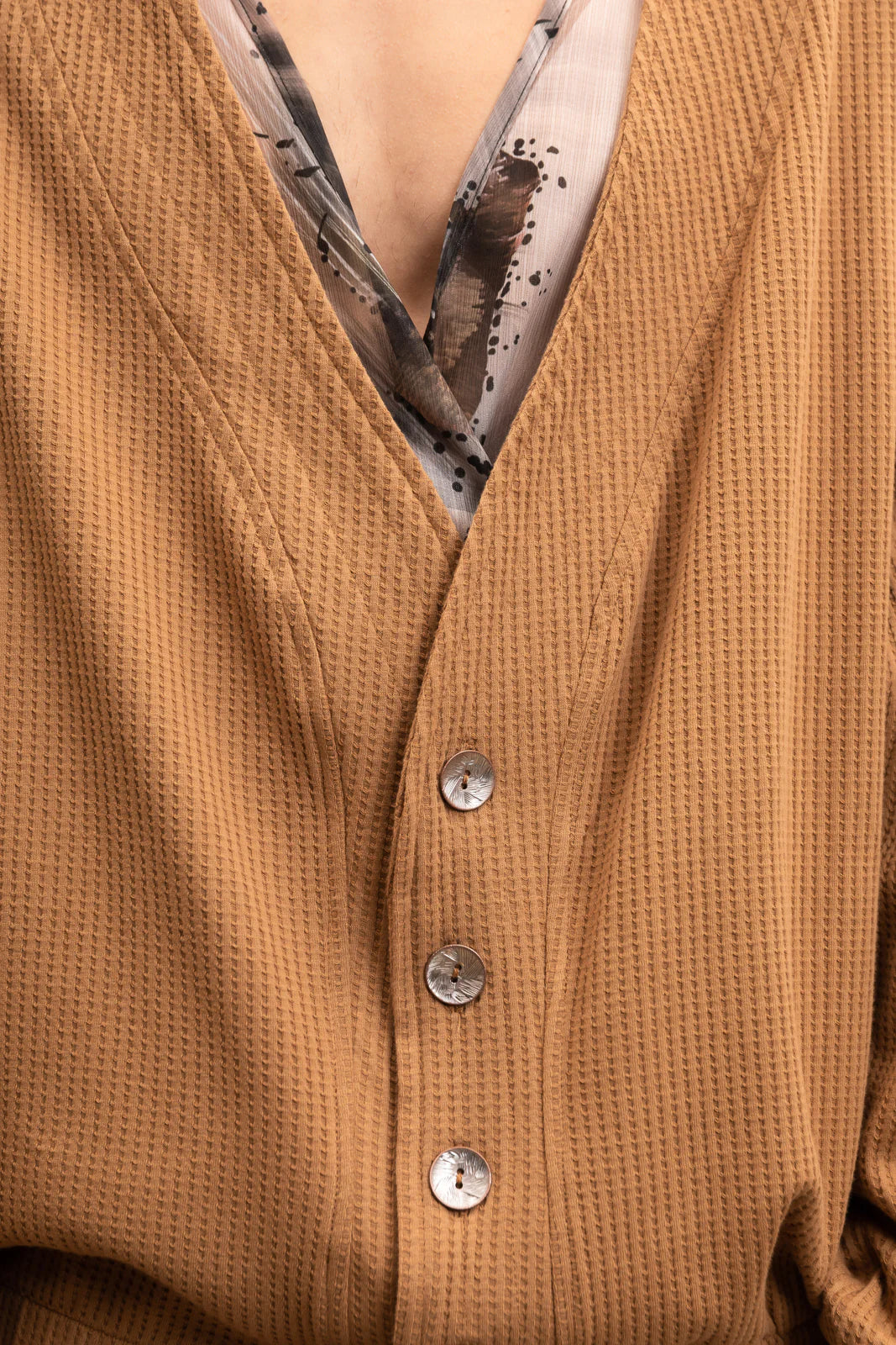 PIANO CARDIGAN OCHRE | DANTE MEN