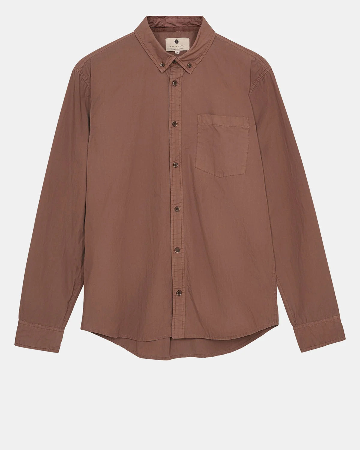 AKKONRAD L/S POPLIN SHIRT NOOS - COGNAC