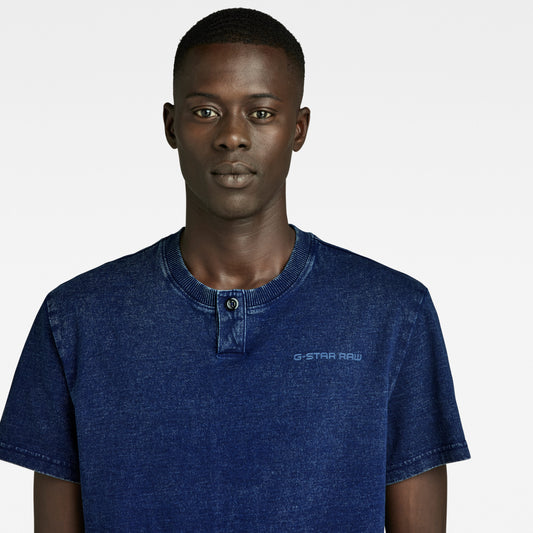 INDIGO HENLEY T-SHIRT