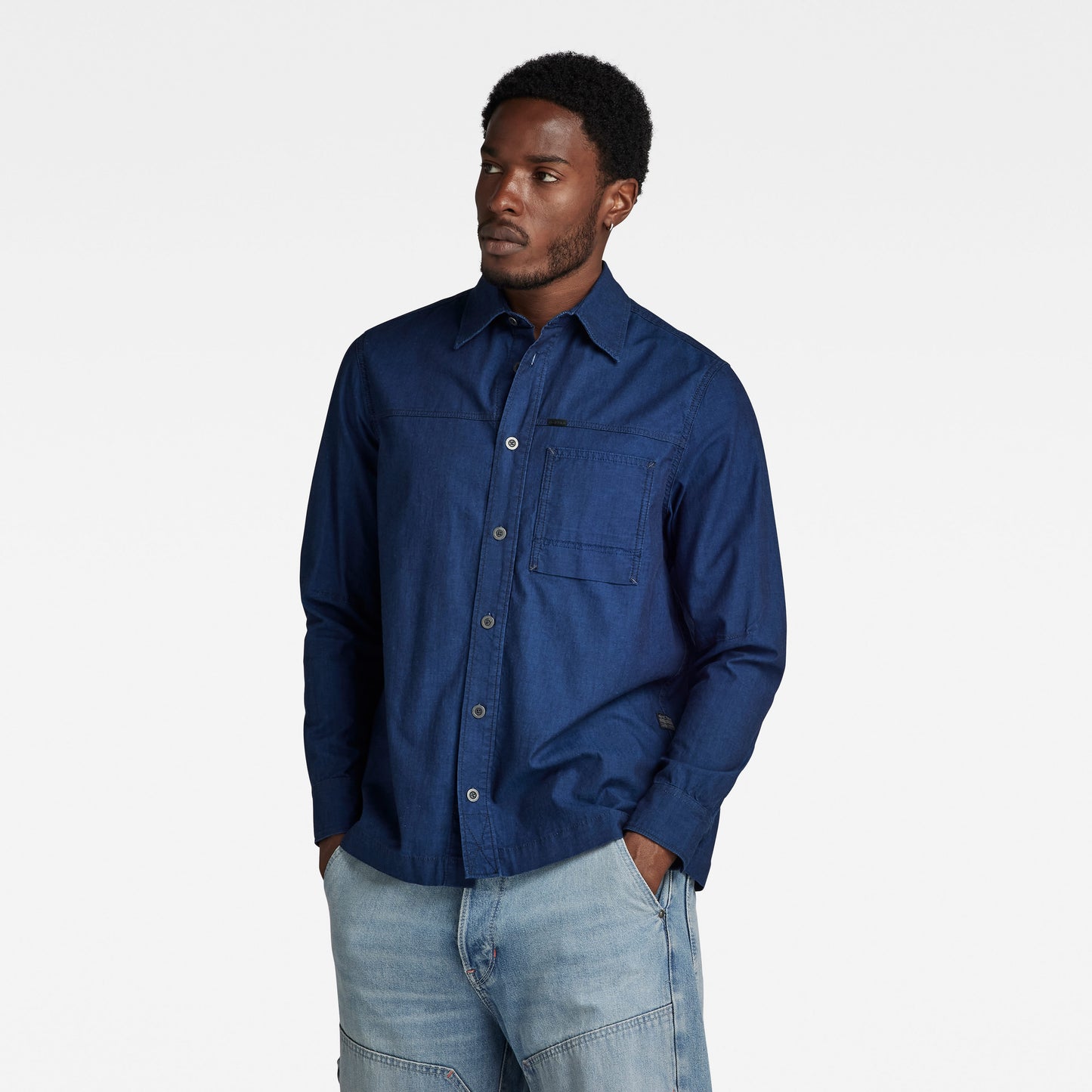 1-POCKET REGULAR DENIM SHIRT