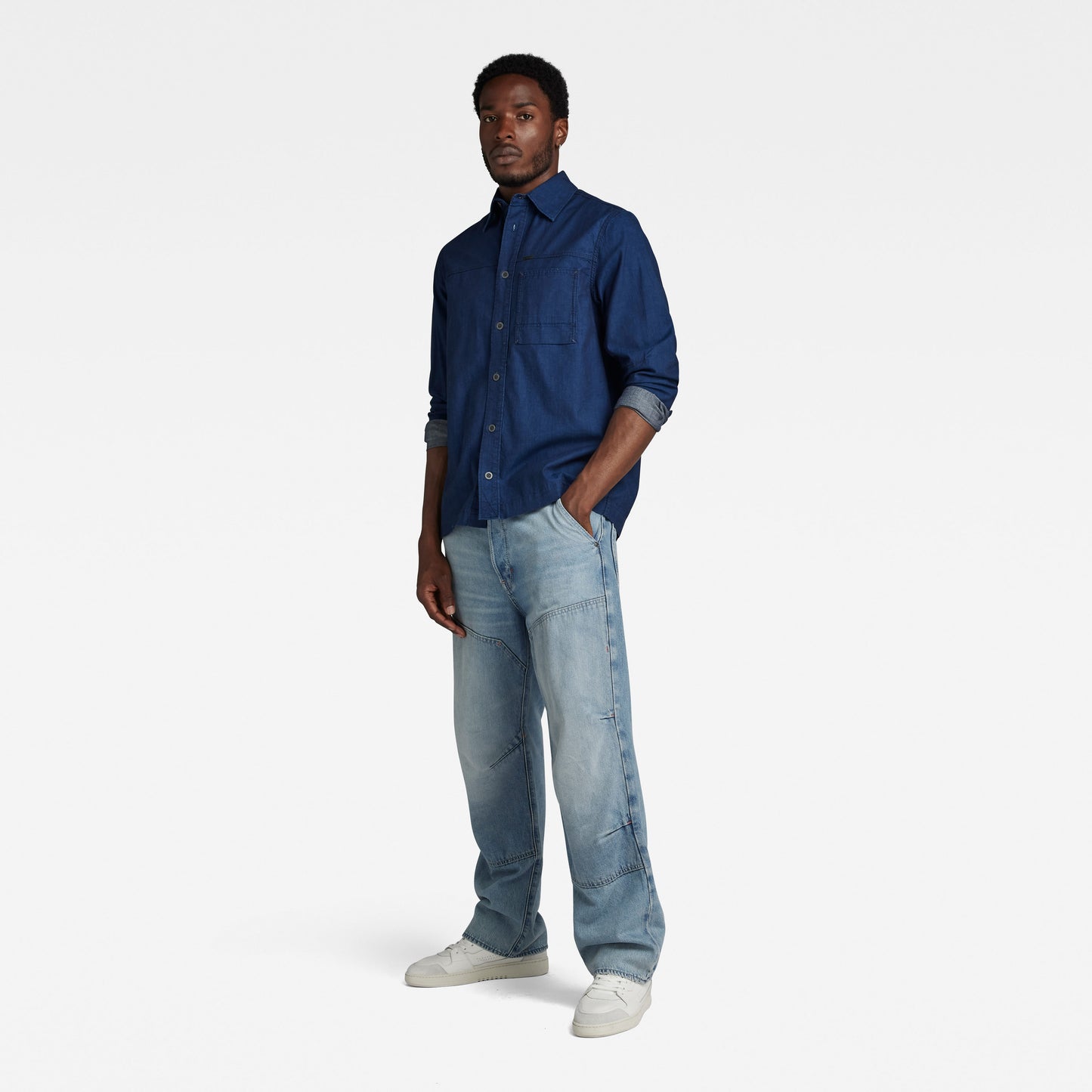 1-POCKET REGULAR DENIM SHIRT