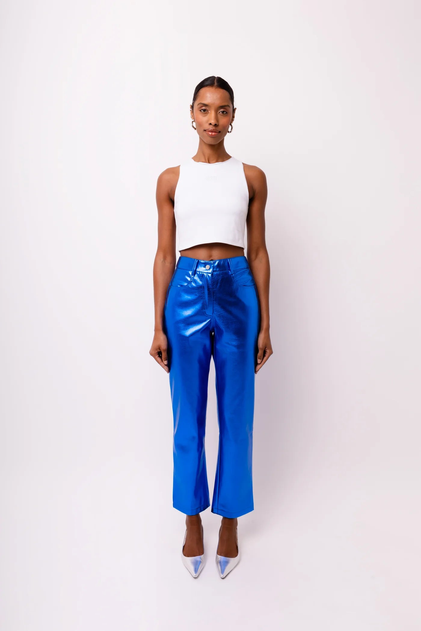 LUPE METALLIC BLUE PANTS