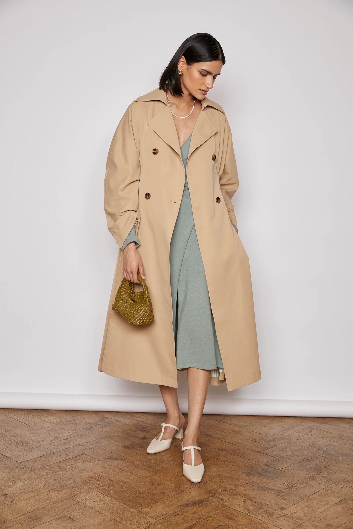 NAVI 2 TRENCH COAT WITH CORSAGE