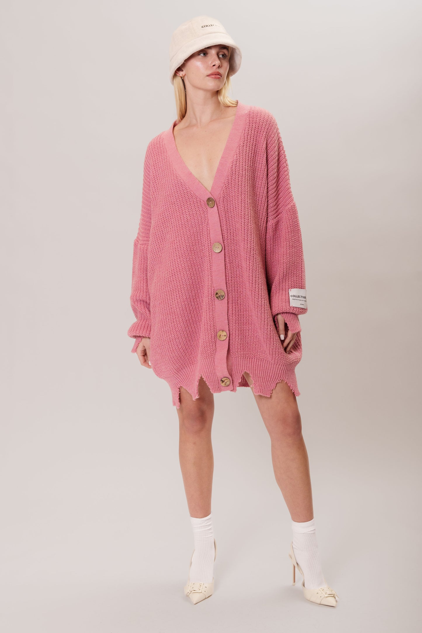 NO7 ACE DIS CARDIGAN PINK