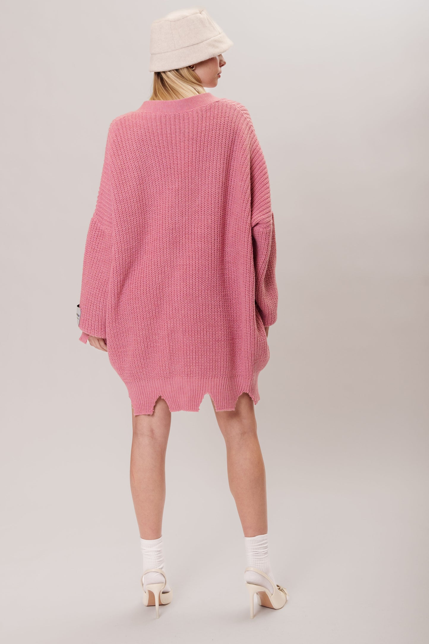 NO7 ACE DIS CARDIGAN PINK