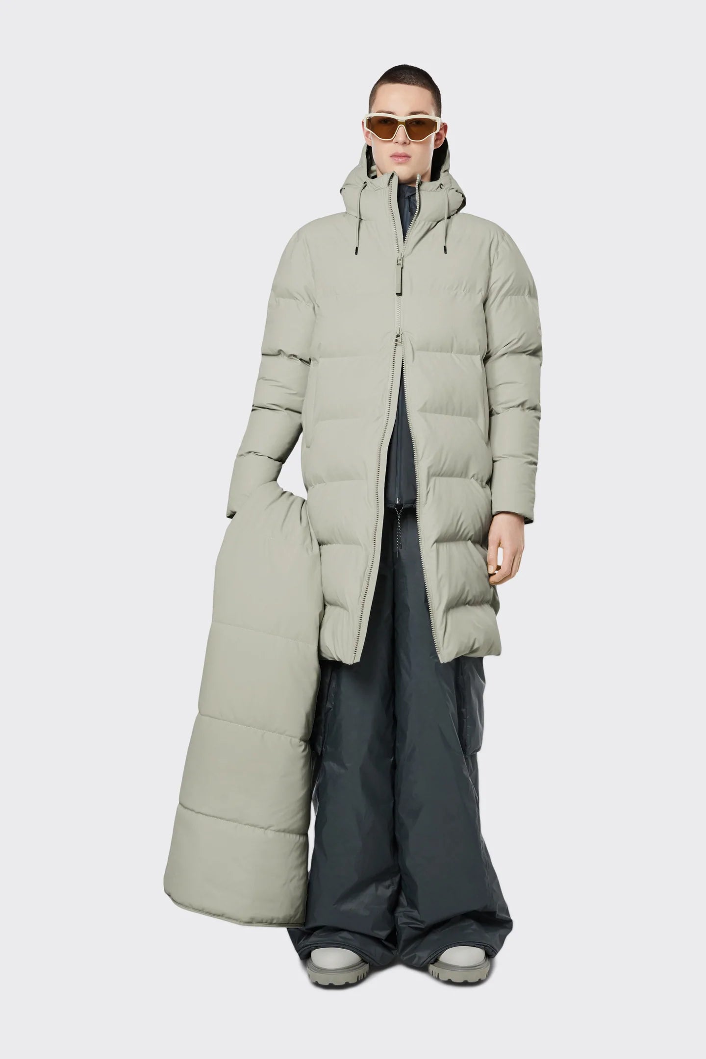 LONG PUFFER JACKET GREY