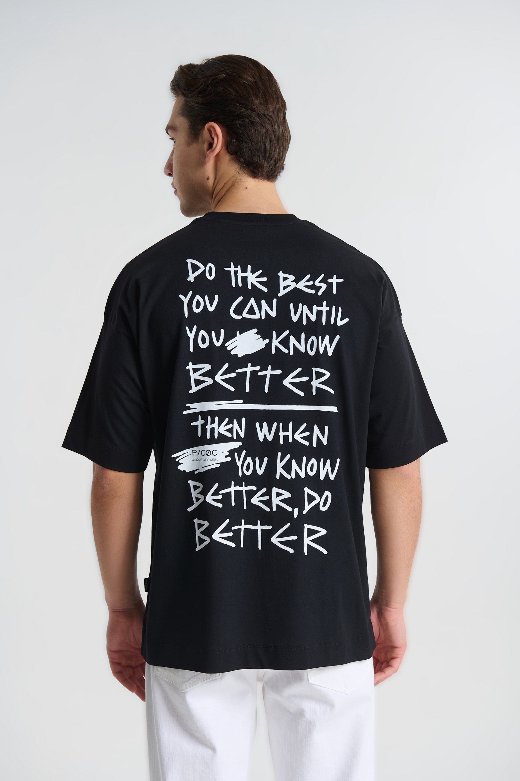 T-shirt με Τύπωμα στην Πλάτη
