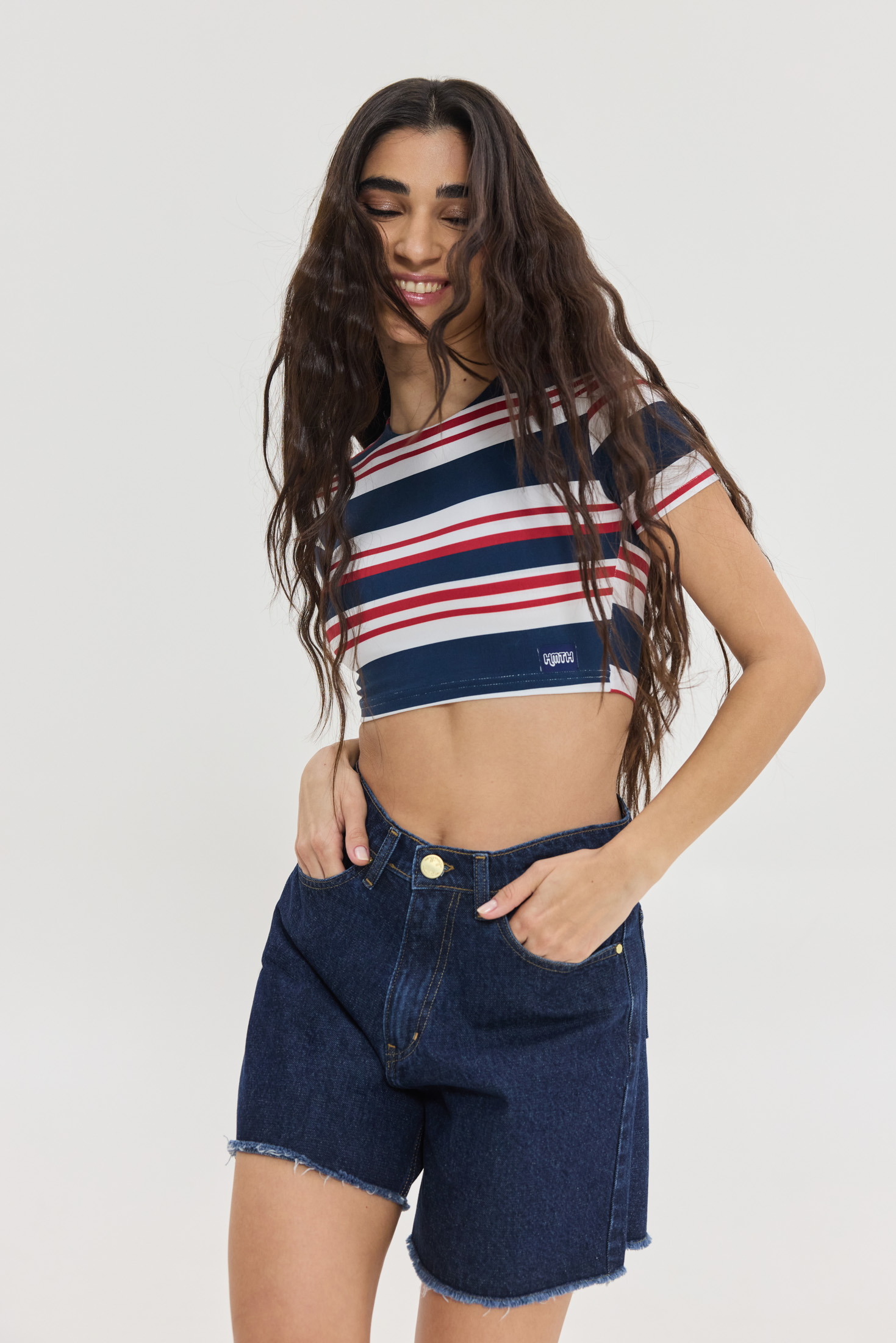 Hemithea11185833 Lila Shorts (Dark Blue)-Hemithea - Image 1