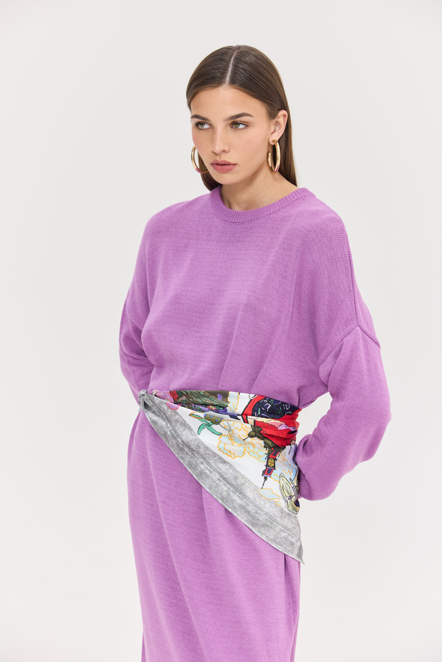 Hemithea310758-1 Pegasus Scarf (Grey) - Image 1