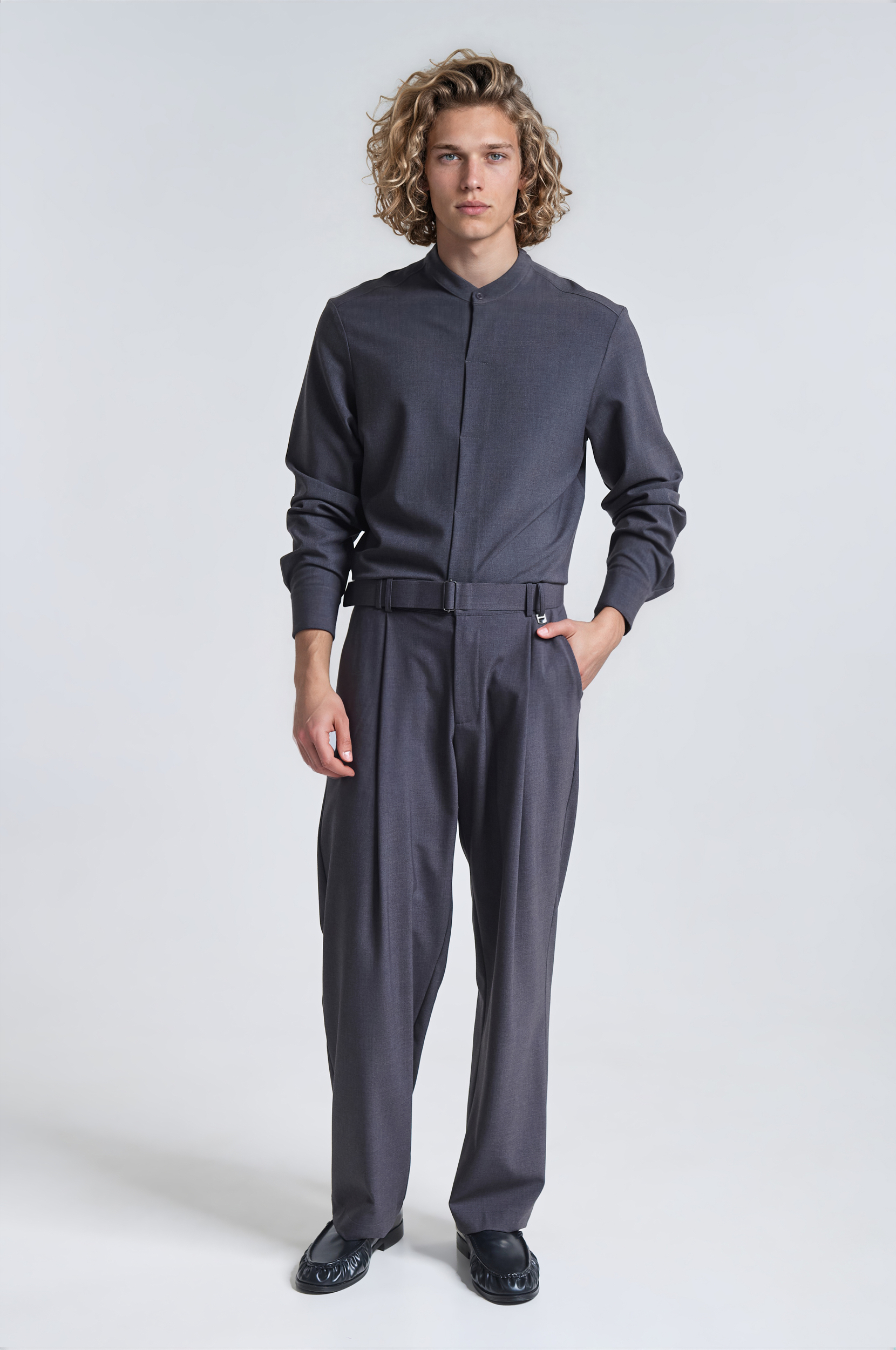 P-2316_013_01 Μπλούζα με Γιακά Mao - Image 1