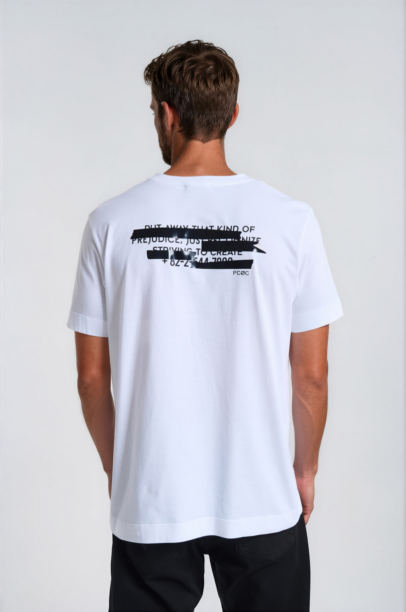 P-2391_011_03 T-shirt με Τύπωμα Σβησμένο Κείμενο - Image 1