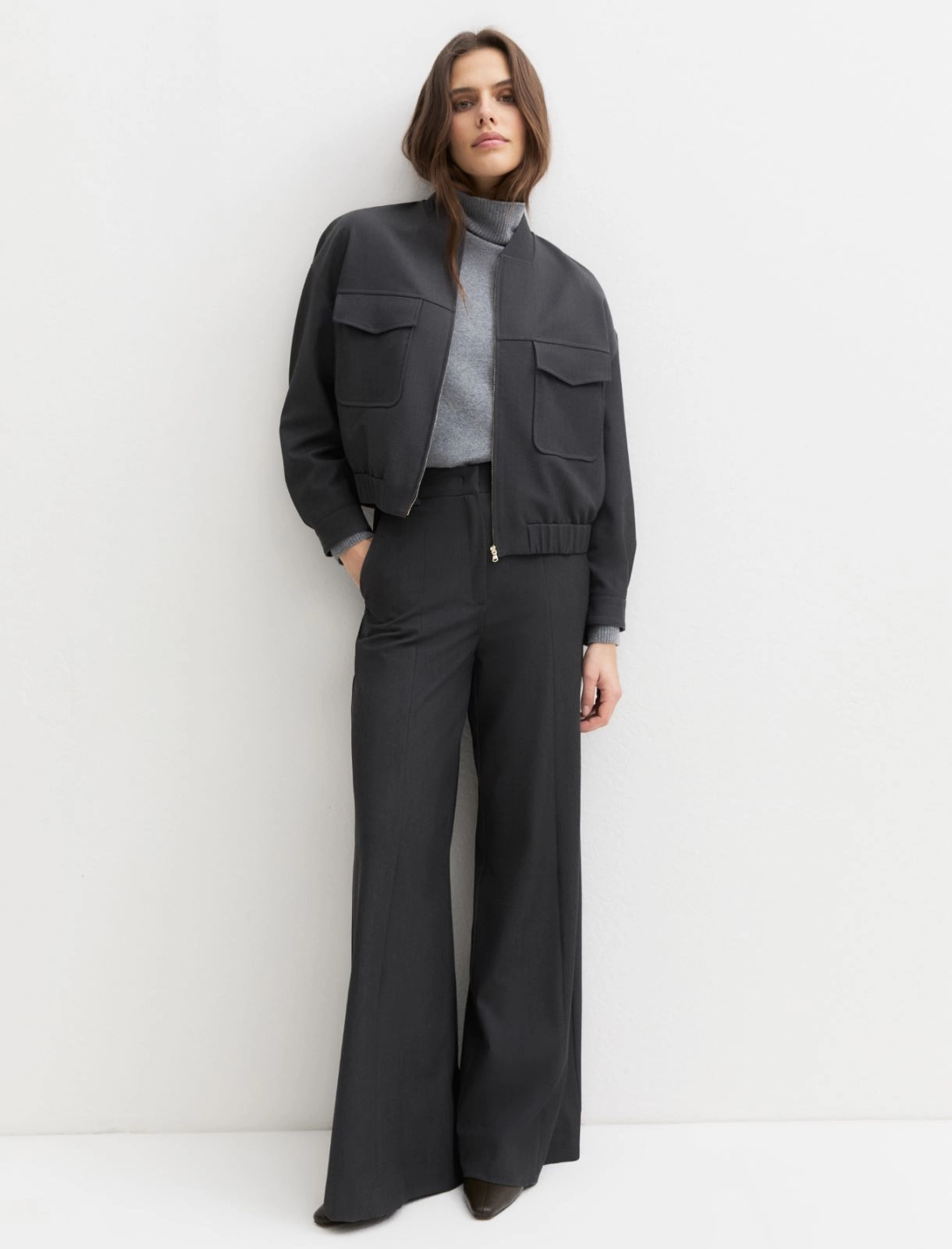 5046056202010-a-emmfachiro_normal Emmfachiro-cropped gabardine jacket - Image 1