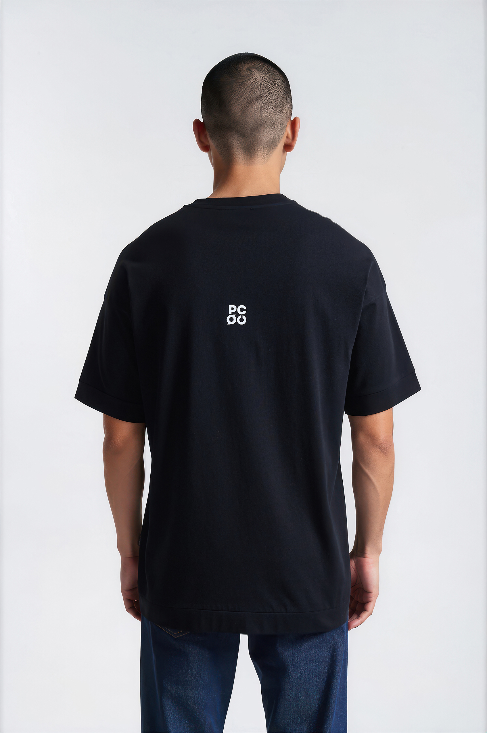 P-2386_003_03 Ανδρικο T-shirt με Λογοτυπο στην Πλατη - Image 1
