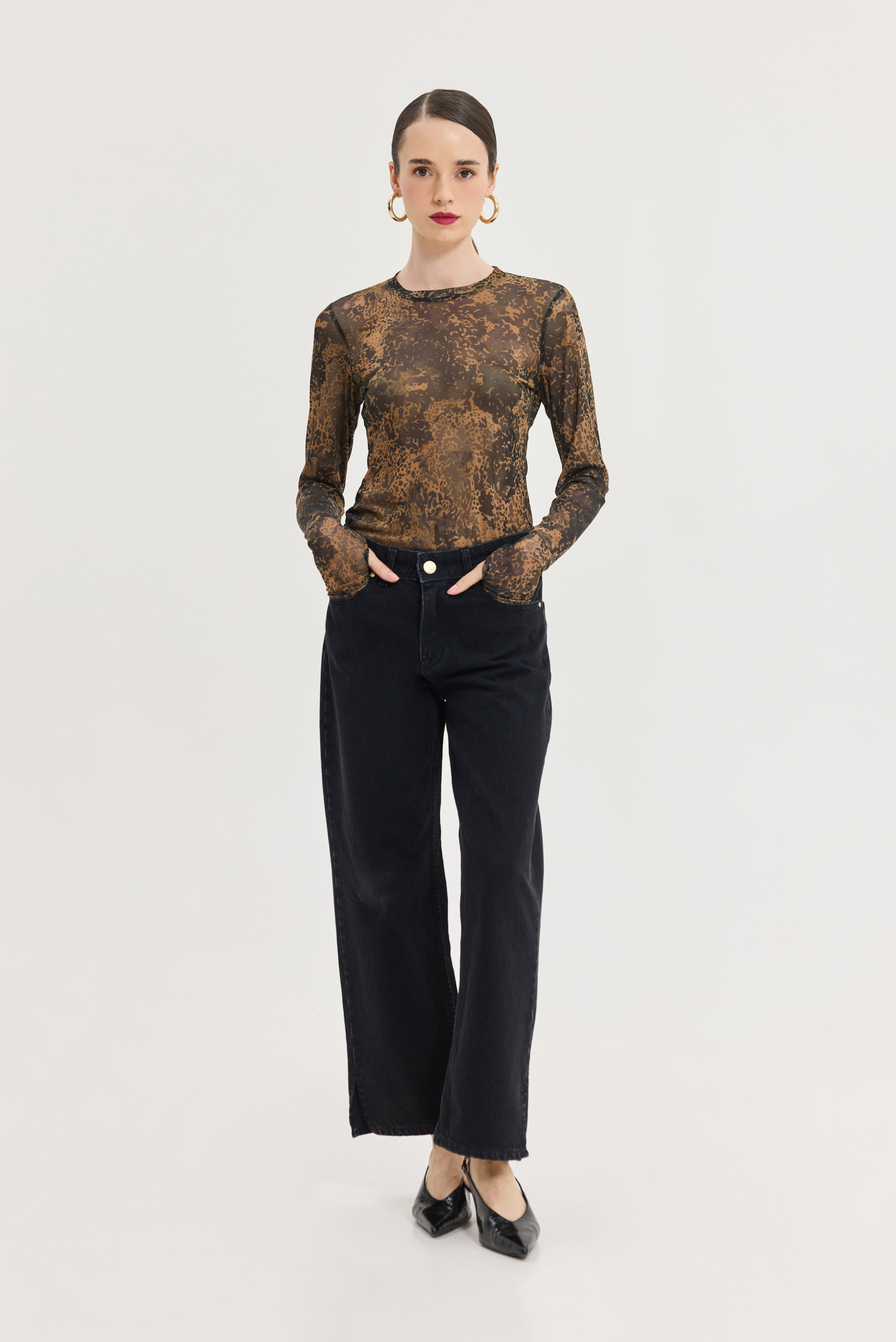 hemithea24605 Veniamin Denim Pants (Black)-Hemithea - Image 1