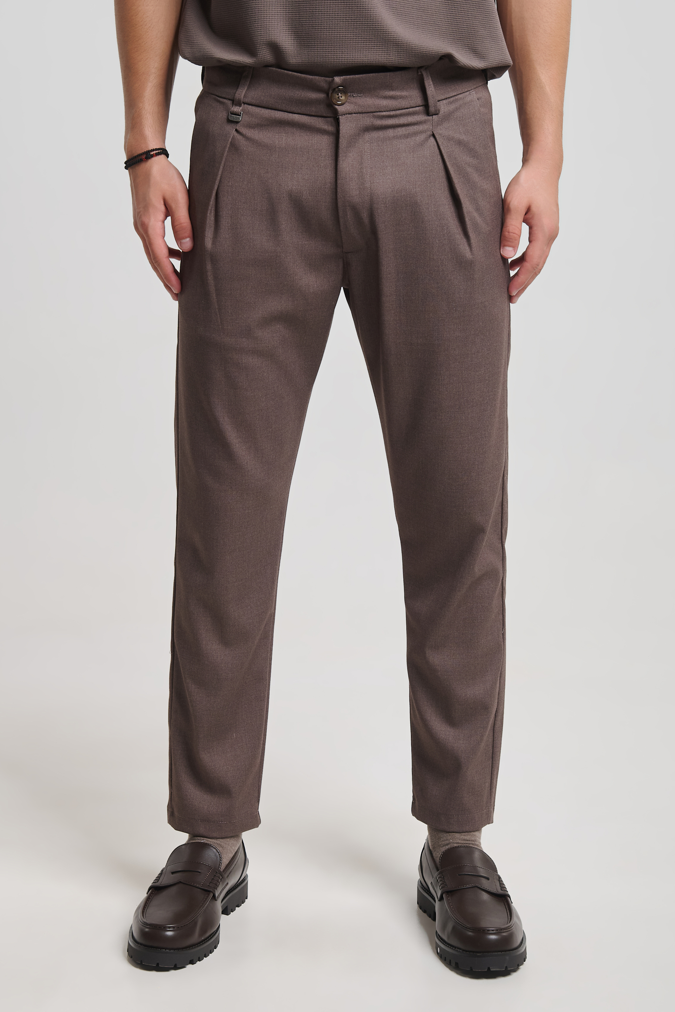 royal denim 321 Perth Brown Pleated Pants-Royal Demin - Image 1